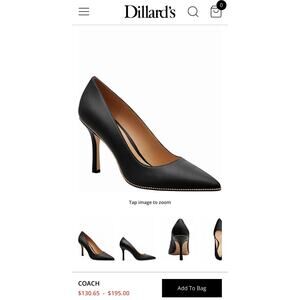 COACH Samantha Pump, Black, 
size 6